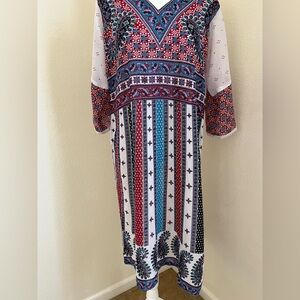 2pc Colorful kaftan dress set